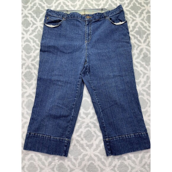 Style&co. Denim - Style & Co Women's Straight Leg Crop Jeans Blue Medium Wash Denim Size 16‎